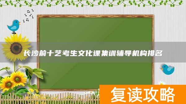 长沙前十艺考生文化课集训辅导机构排名